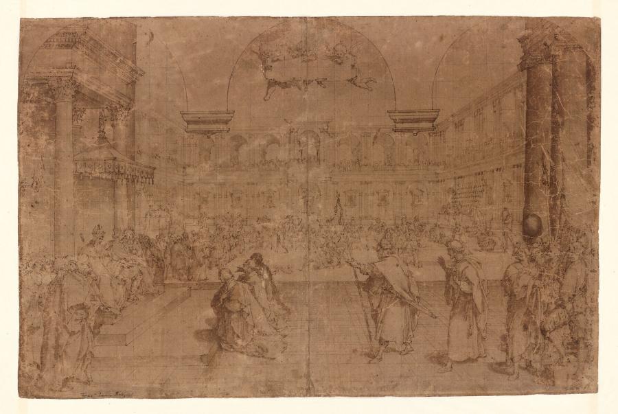 Preliminary study for 'The Parable of the Wedding Feast'