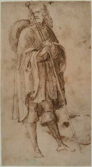 pelgrim-met-staf-en-hoed