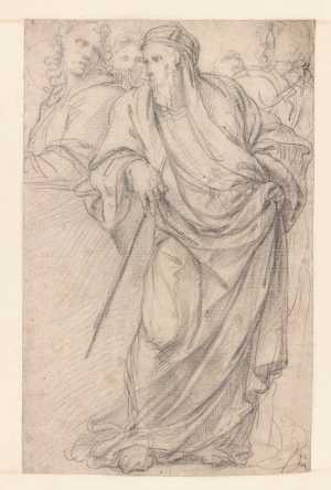 study-of-standing-bearded-man-and-three-young-men