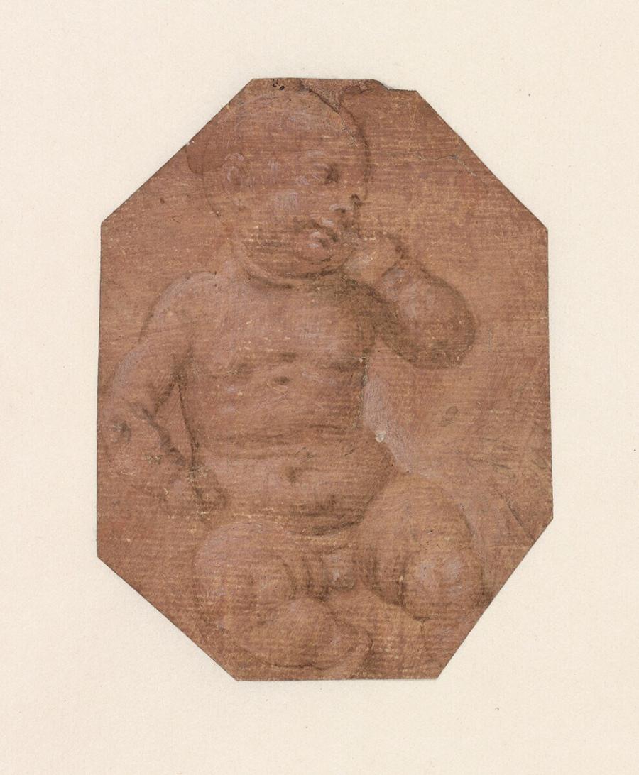 Nude Boy, Sitting on the Ground