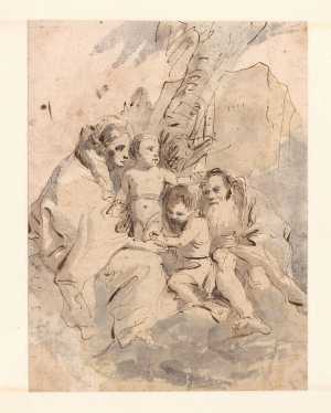 Heilige familie met kleine Johannes