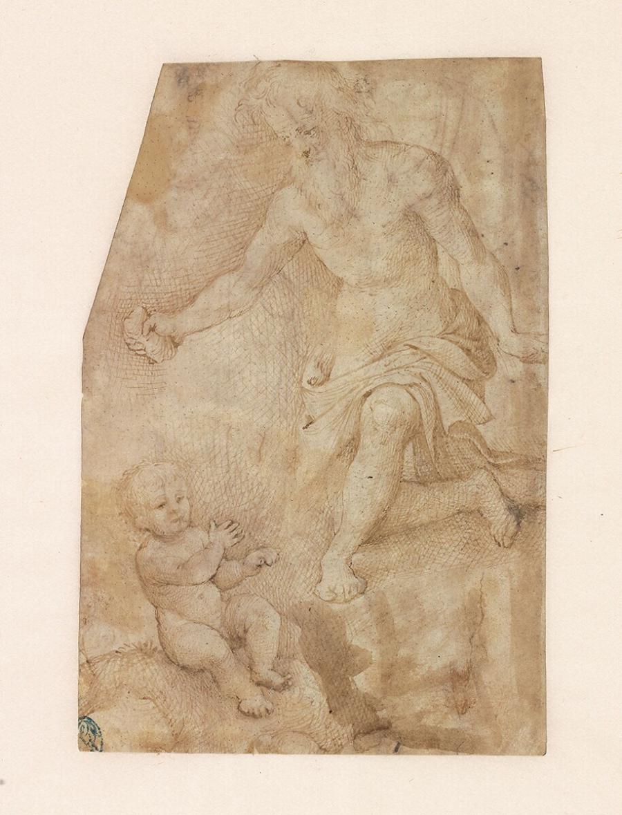 A Kneeling Saint and Study of the Christ Child