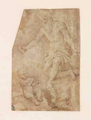 a-kneeling-saint-and-study-of-the-christ-child