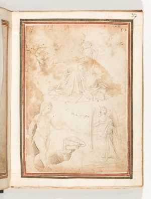 folio-from-the-gozzoli-album-seated-virgin-with-christ-child-walking-putto-standing-angel-two-hands