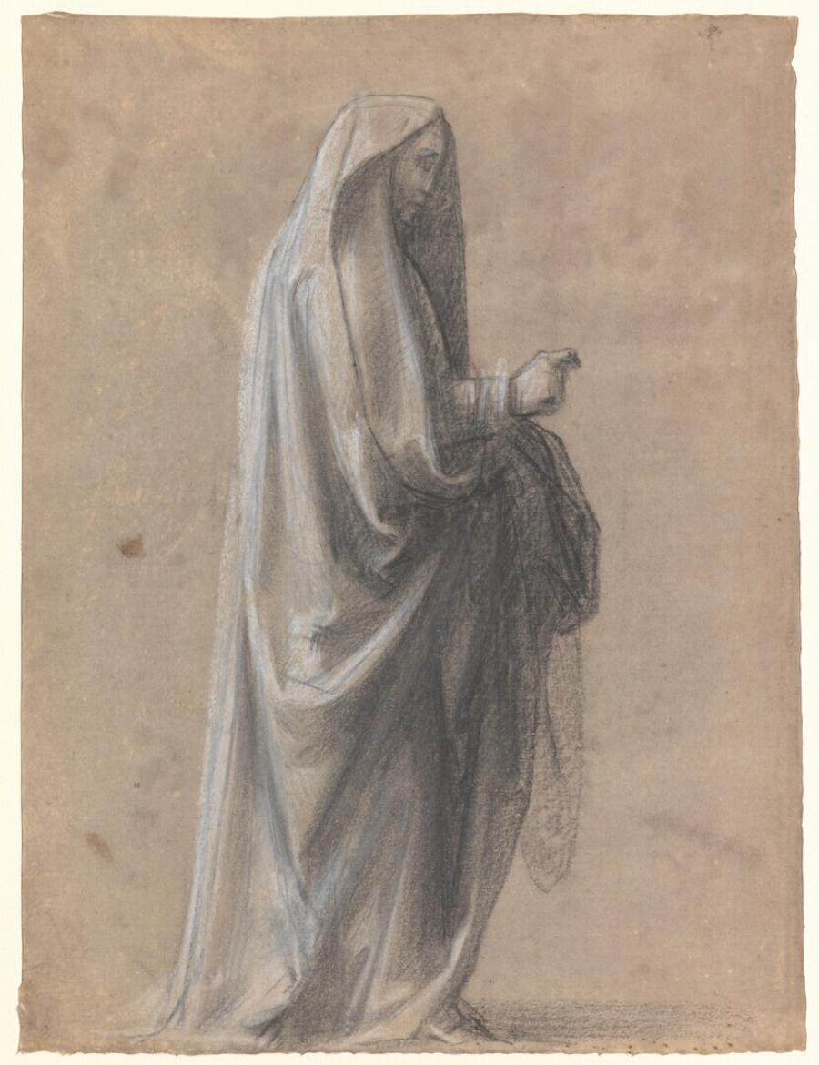 Studie voor de staande Maria in 'De opdracht in de tempel'