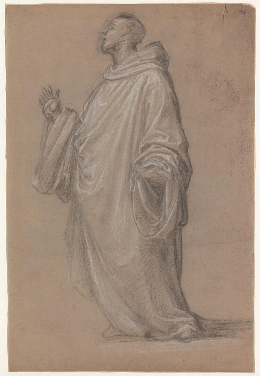 Study for St Bernard in the Altarpiece 'Carondelet Madonna'