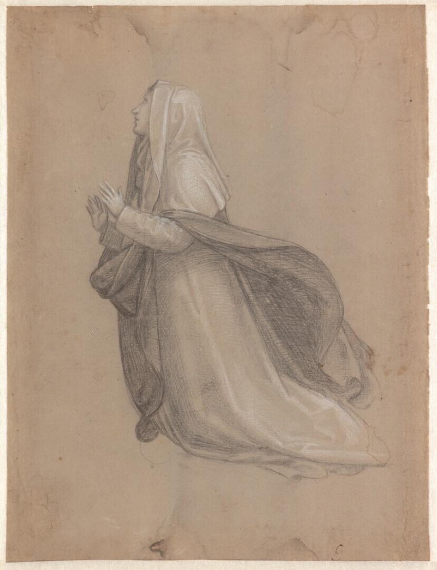 Atelierstudie voor de heilige Catharina van Siena in het altaarstuk ‘Il Padre Eterno'