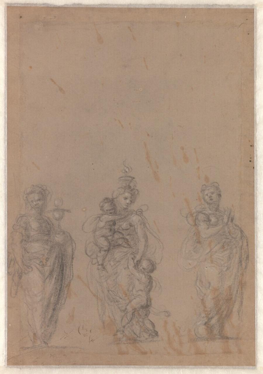 Studie voor 'De drie Deugden' (Geloof, Hoop en Liefde)