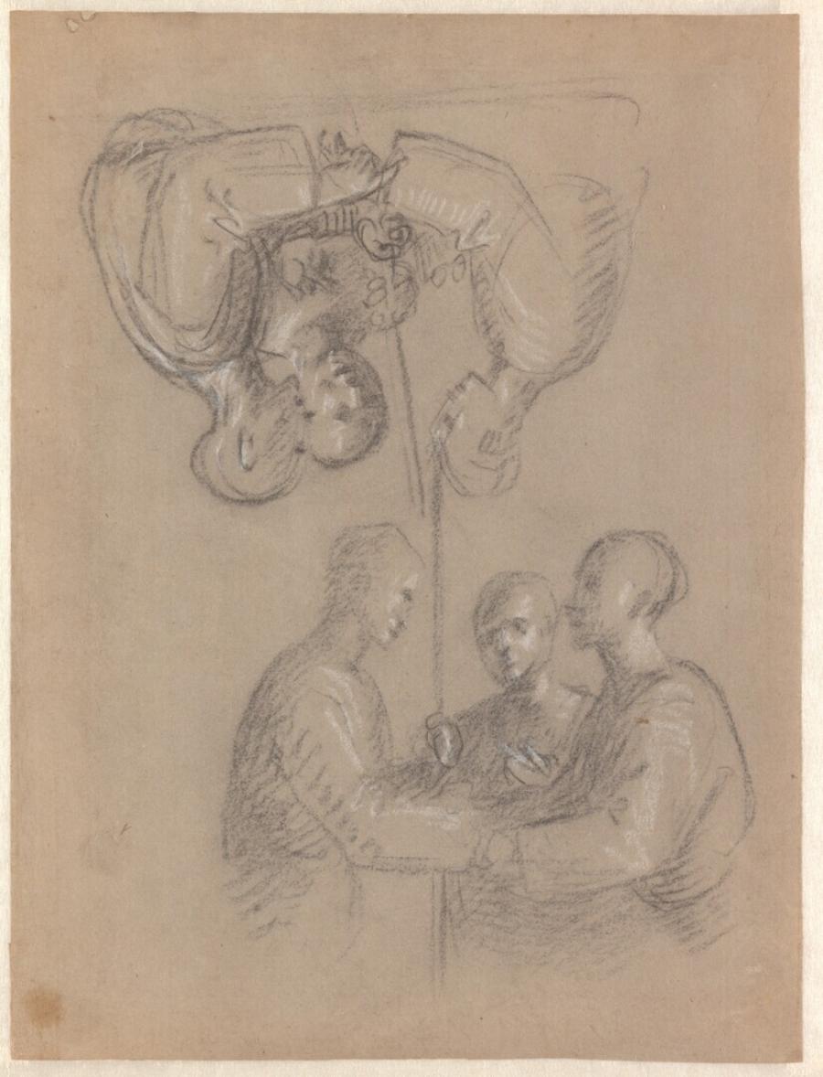 Twee studies voor 'Christus en de Emmausgangers'