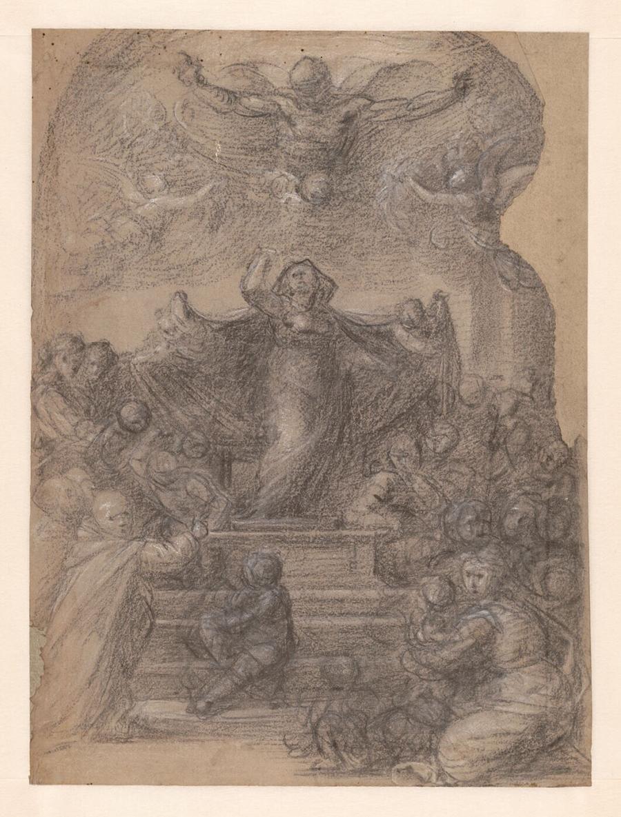 Compositietekening voor de 'Madonna della Misericordia'