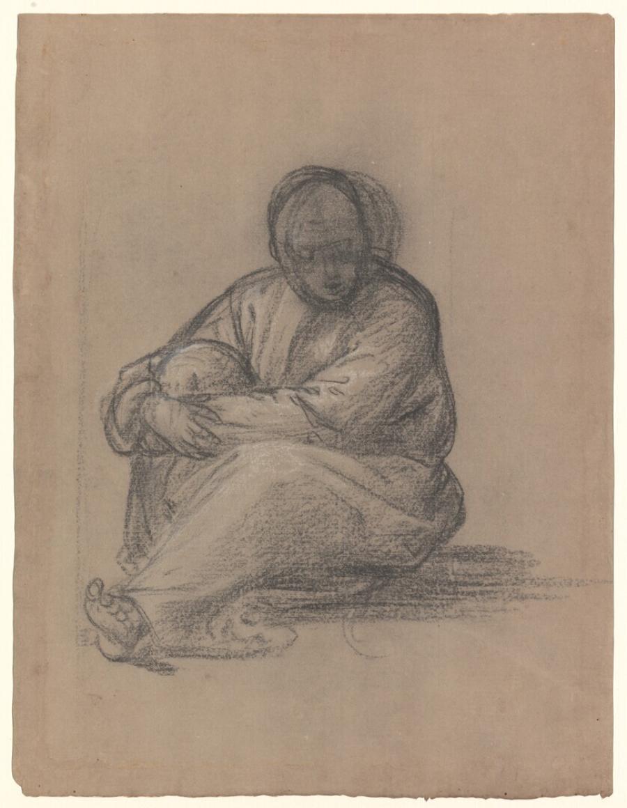 Studie voor een zittende Jozef