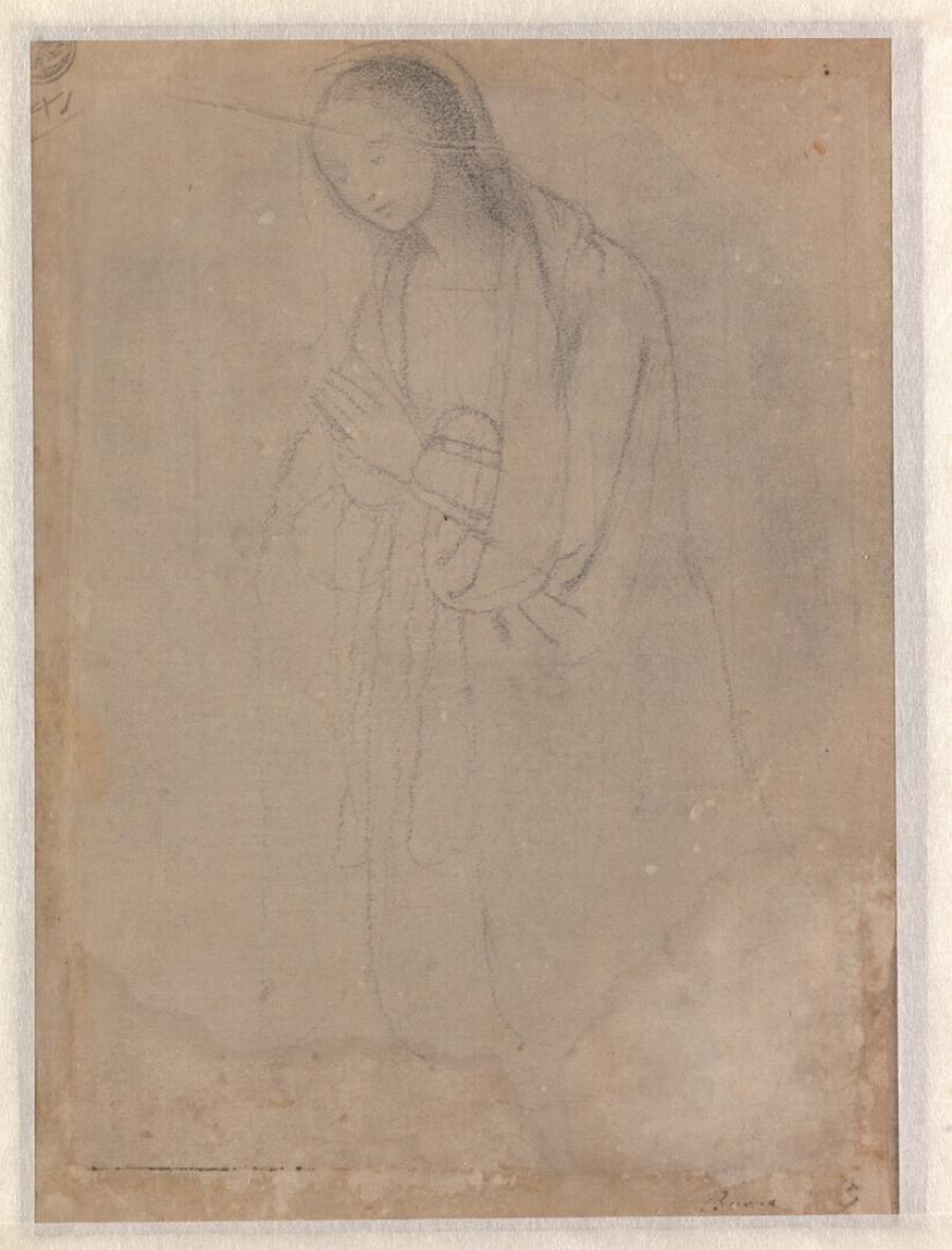 Study of a Kneeling Woman, Facing Left