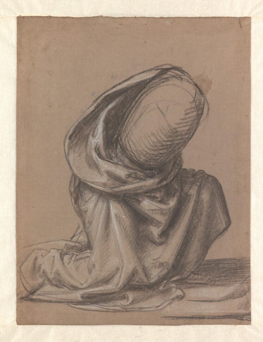 Draperiestudie voor de knielende Maria Magdalena