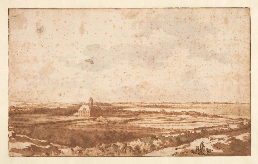 Panorama from the Dunes, with Oegstgeest, Valkenburg, Katwijk, Noordwijk, Rijnsburg, Voorhout and 'Het Huys van d'Heer Van Wimmenum tot Wassenaar'