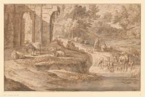 landscape-with-a-herd-on-a-river-near-a-ruin