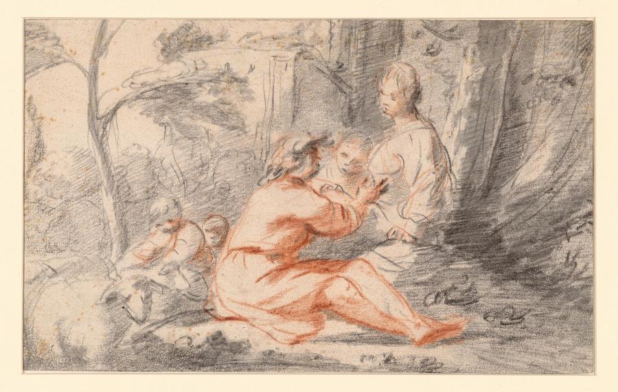 Landschap met herders