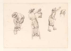 studies-of-men-with-buckets-of-water-and-a-ladder-for-extinguishing-a-fire