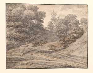 een-holle-weg-met-twee-figuren-te-paard-en-koeien