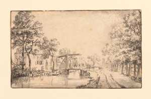 a-road-along-a-village-canal-on-the-left-a-mansion-and-a-lift-bridge