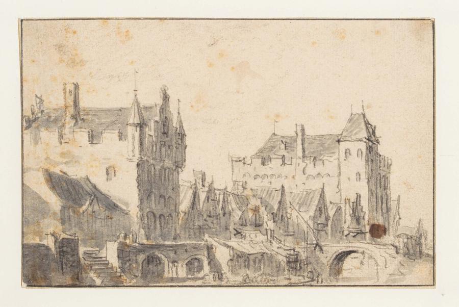 View of the Oude Gracht in Utrecht with House Fresenburg and House Oudaen