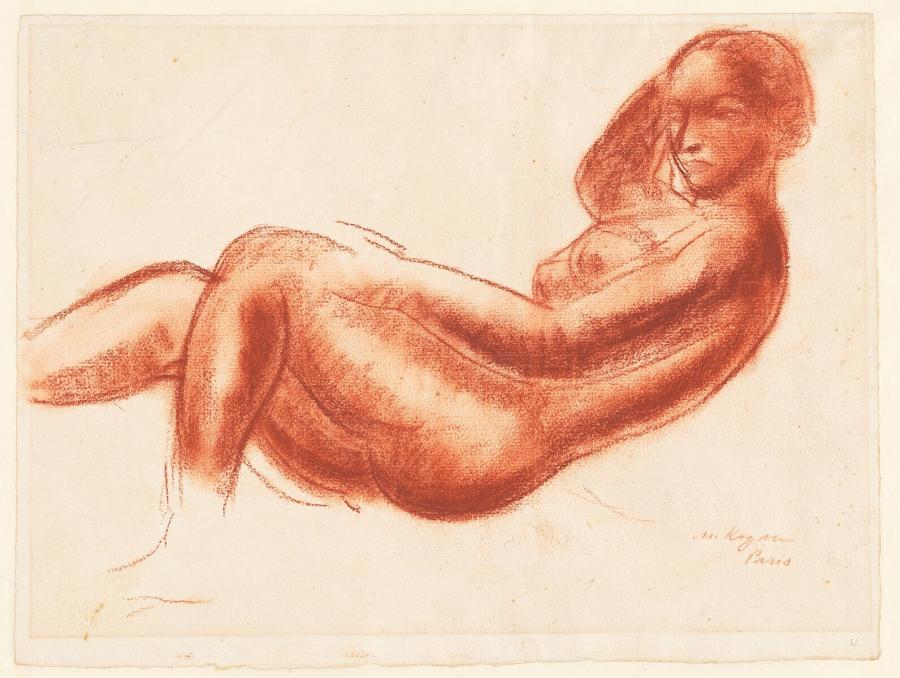 Lliggend vrouwelijk naakt