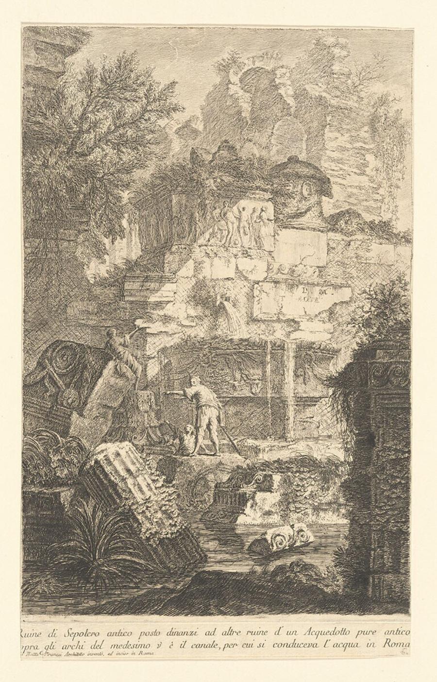 Ruine di Sepolcro antico (Ruïne van een antiek graf)