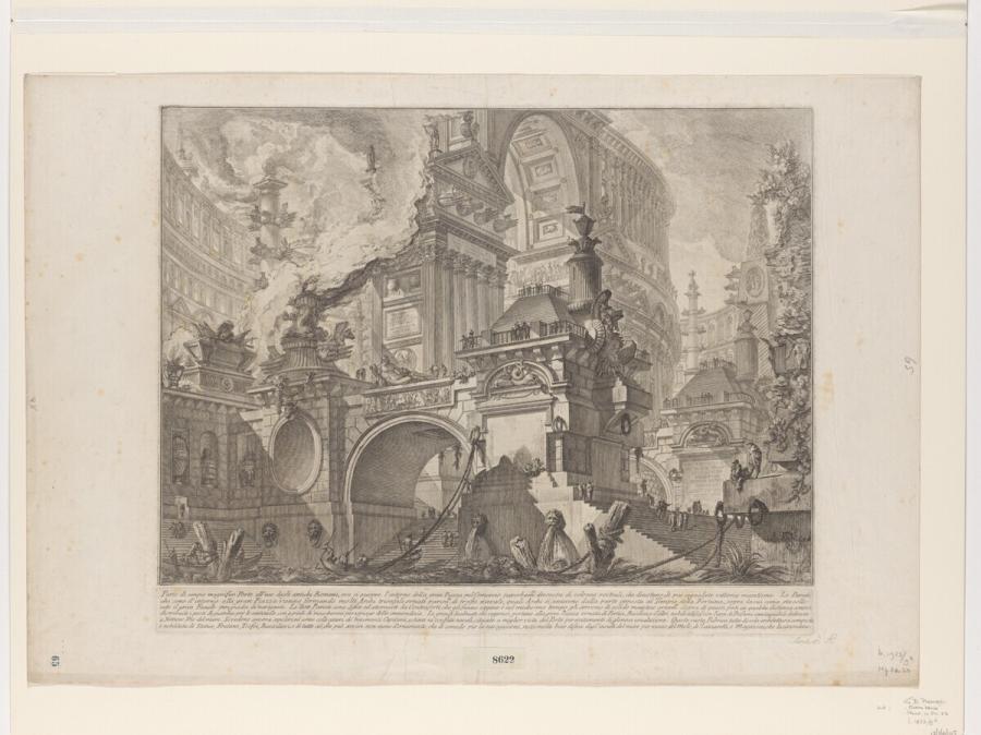 Parte di ampio magnifico Porto all'uso degli antichi Romani (Deel van een grote prachtige oude Romeinse haven)