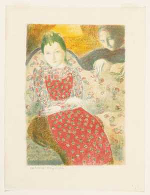 sur-le-canape-d-argent-pale-op-de-bleekzilveren-sofa