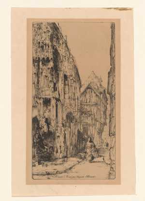 straat-langs-de-kathedraal-van-rouen