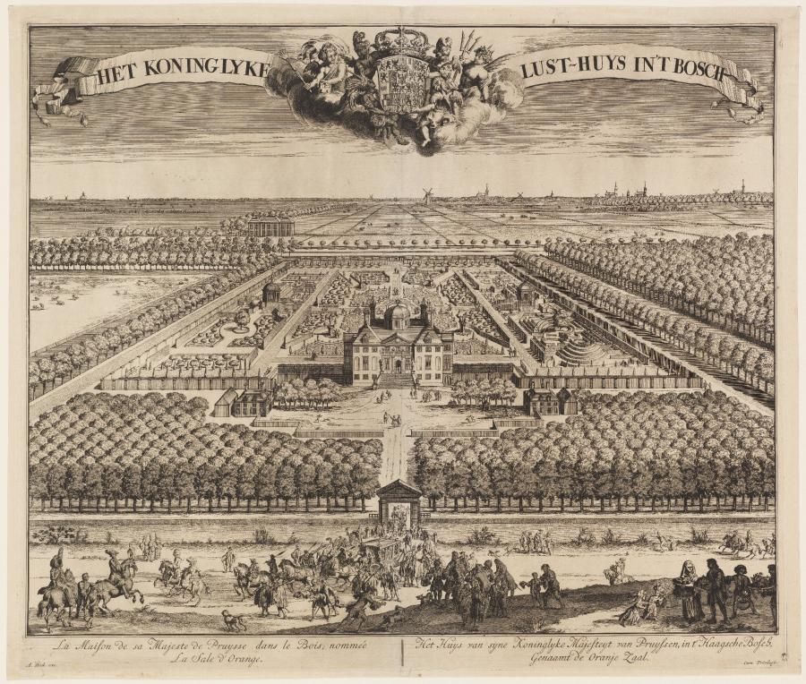 Gezicht op het Huis ten Bosch, Den Haag