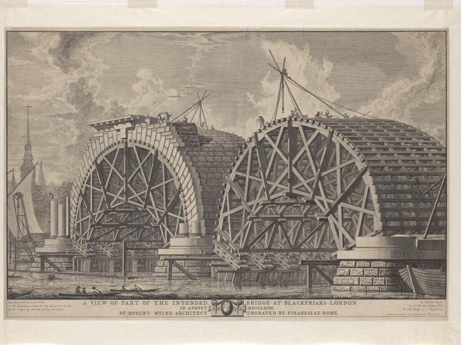 Building Blackfriars Bridge, London
