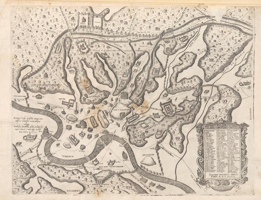 Kaart van het antieke Rome