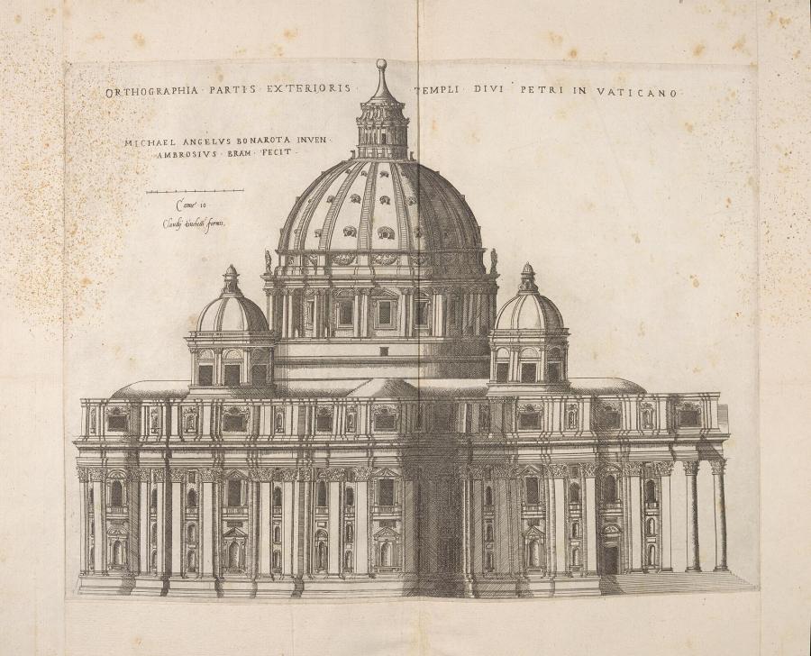 Orthographia partis exterioris templi divi Petri in Vaticano