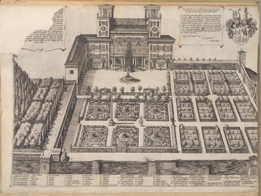 Palace and gardens of the Grand Duke of Tuscany in Monte Pincio