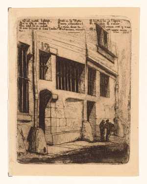 rue-des-mauvais-garcons-met-twee-figuren-voor-het-oude-bordeel