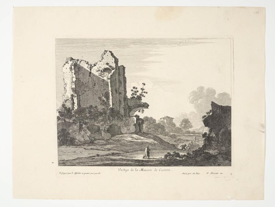 View of the Ruins of the House of Cicero in Rome