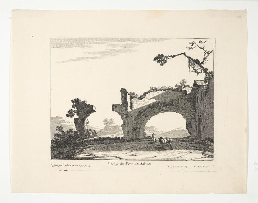 View of the Ruins of a Roman Bridge