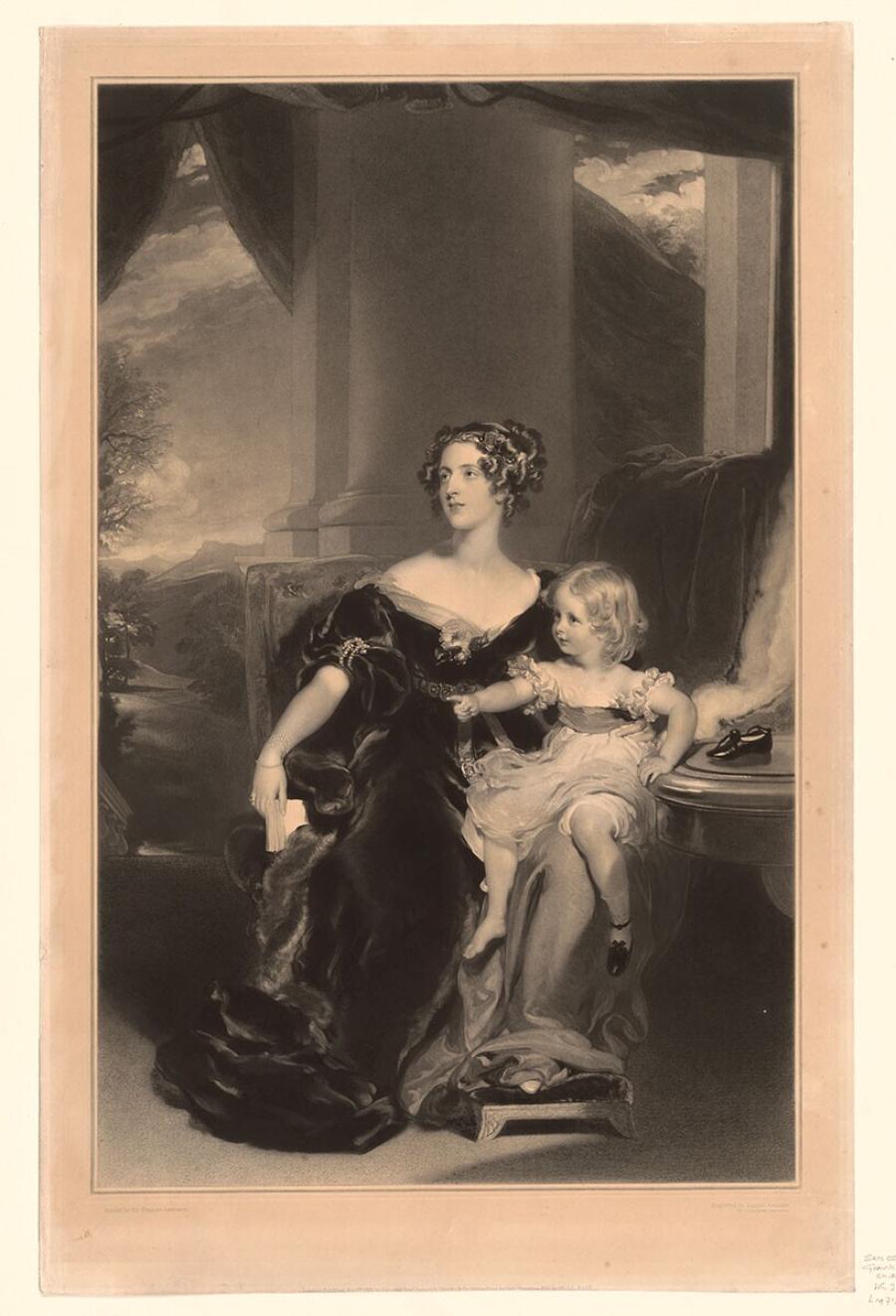 Harriet, Countess Gower, and her Daughter