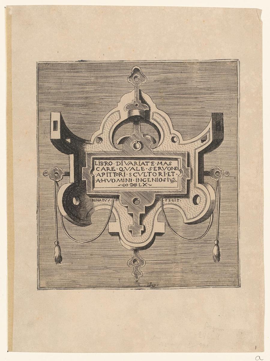 Title Page from Print Series Libro di Variate Mascare