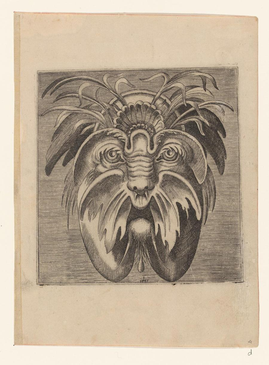 Grotesque Mask from Print Series Libro di Variate Mascare