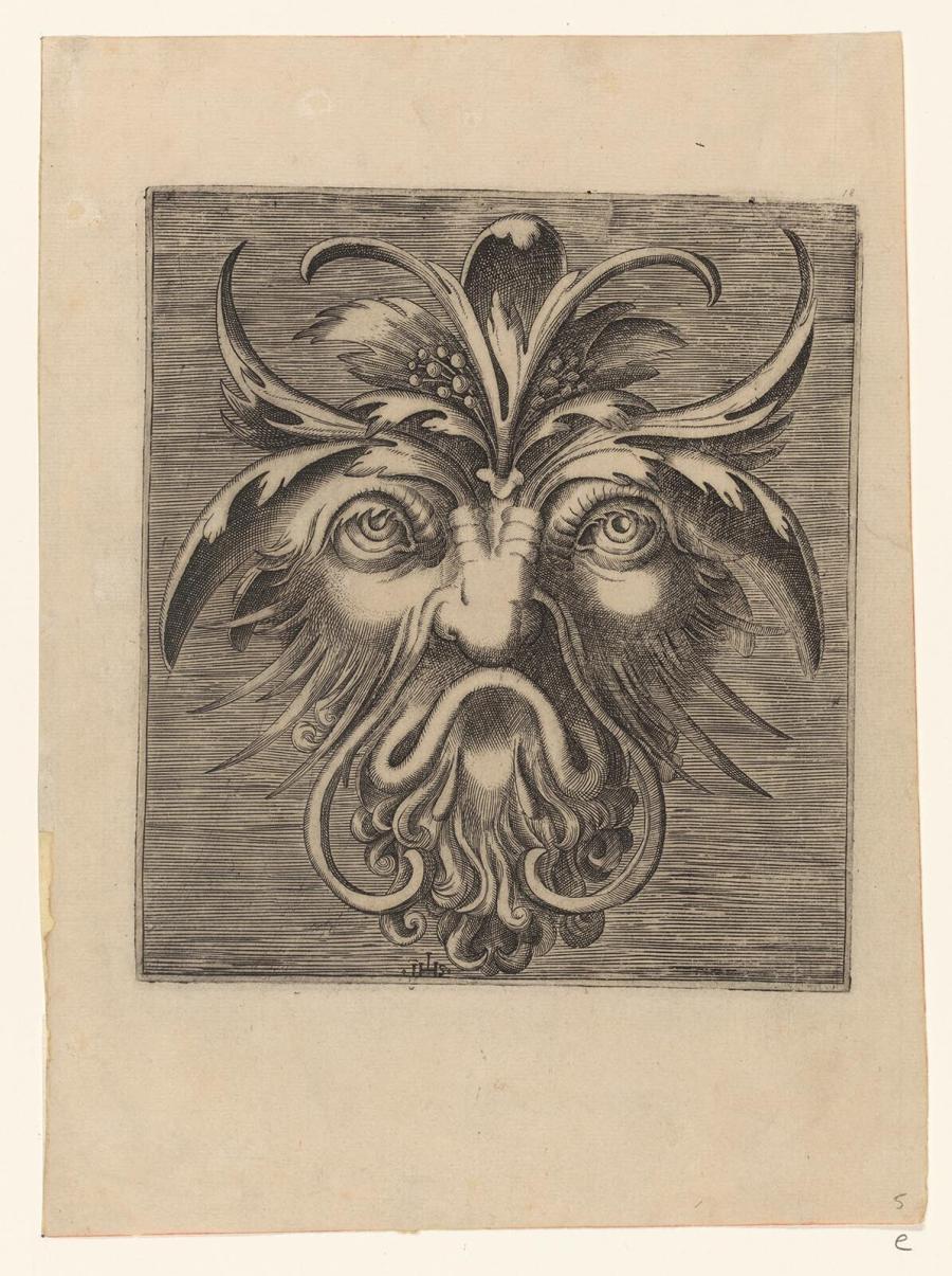 Grotesque Mask from Print Series Libro di Variate Mascare