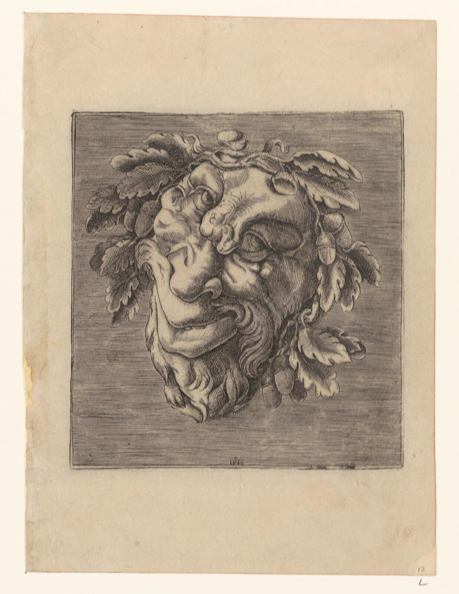 Grotesque Mask from Print Series Libro di Variate Mascare