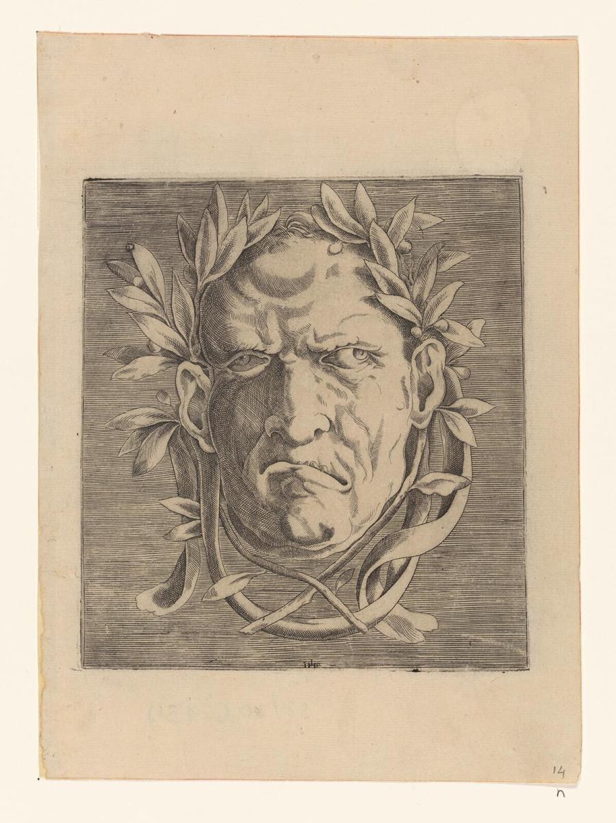 Grotesque Mask from Print Series Libro di Variate Mascare