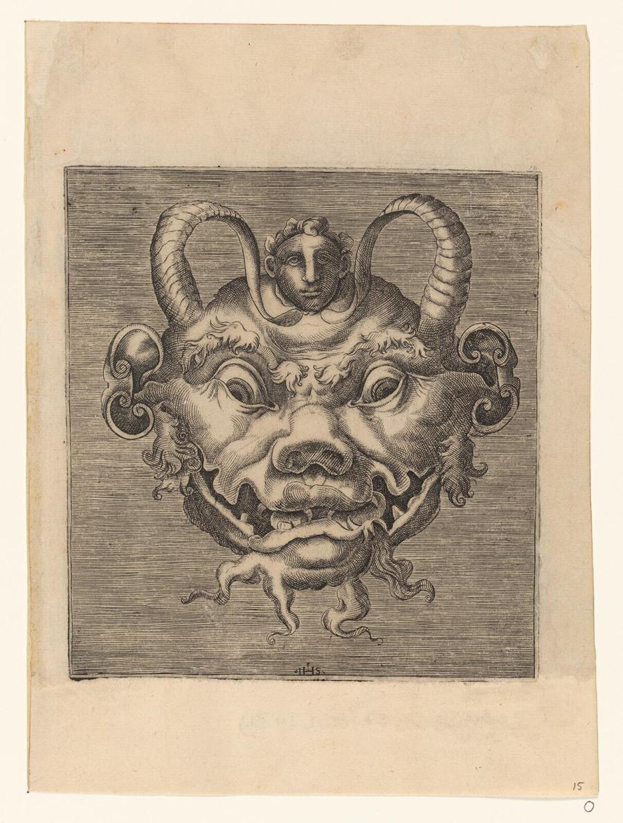 Grotesque Mask from Print Series Libro di Variate Mascare