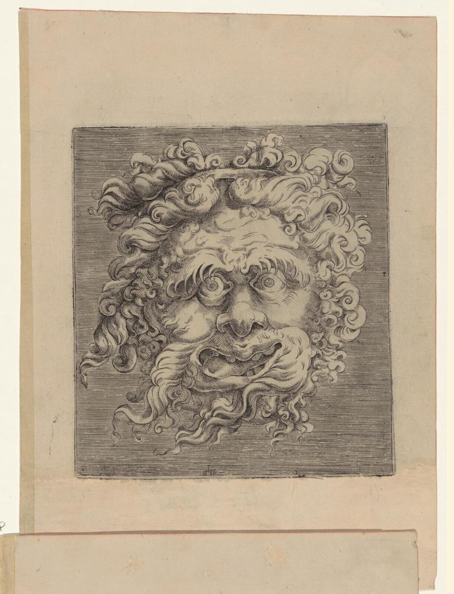 Grotesque Mask from Print Series Libro di Variate Mascare