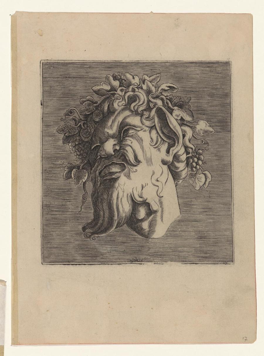 Grotesque Mask from Print Series Libro di Variate Mascare