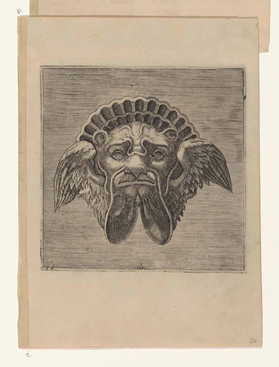 Grotesque Mask from Print Series Libro di Variate Mascare