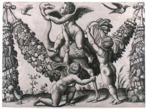 three-putti-playing-with-an-ostrich