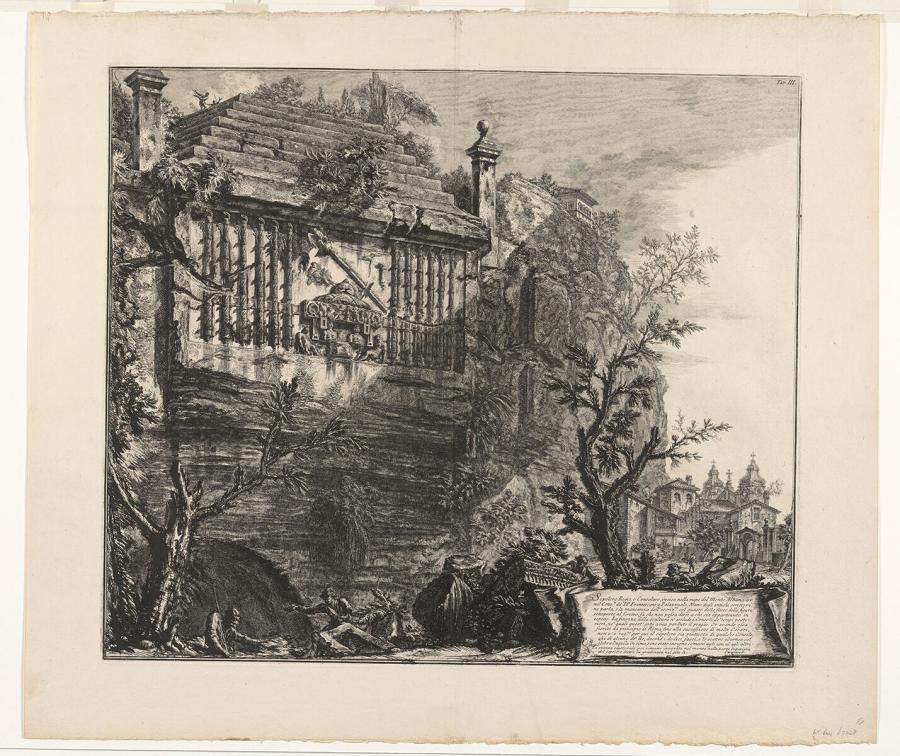 Sepolcro Regio, o Consolare, inciso nella rupe del Monte Albano (Graftombe van een vorst of consul, uitgehakt uit de rotswand van Monte Albano)