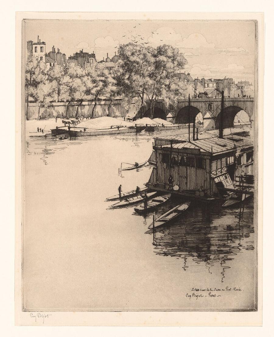 The Small Branch of the Seine at the Pont Marie, Paris